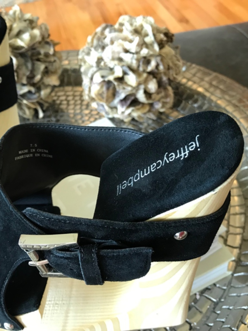 STATEMENT AVANT GARDE JEFFREY CAMPBELL ETHEREAL WOOD PLATFORM HEALS BLACK - Picture 12 of 16